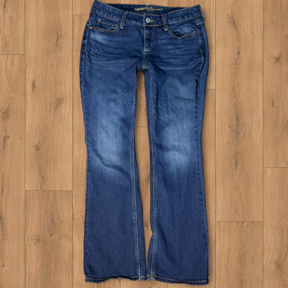 Arizona Jeans Co Y2K Dark Wash Curvy‎ Bootcut Jeans Blue 7 Short